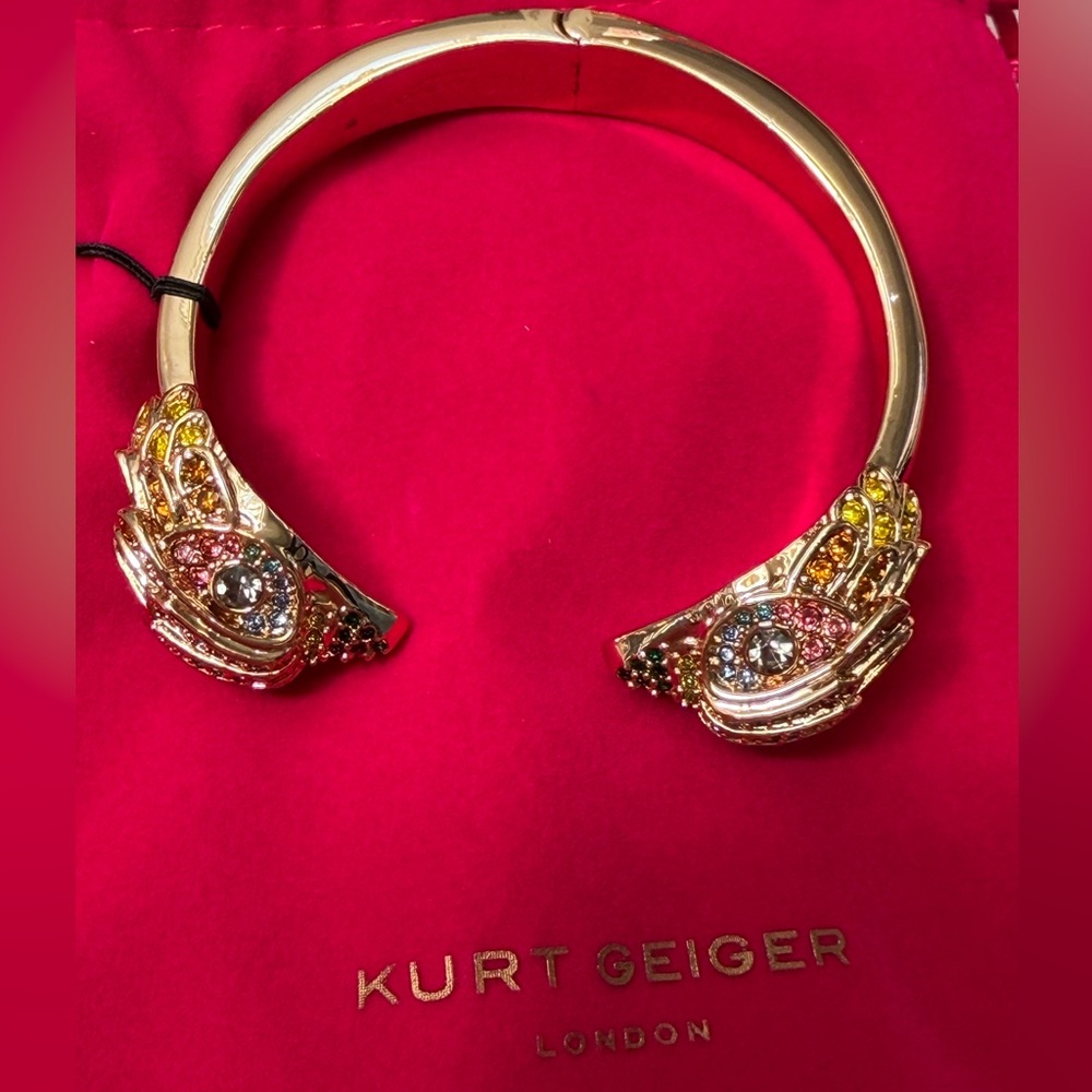 Kurt Geiger bracelet gold tone rainbow eagle head